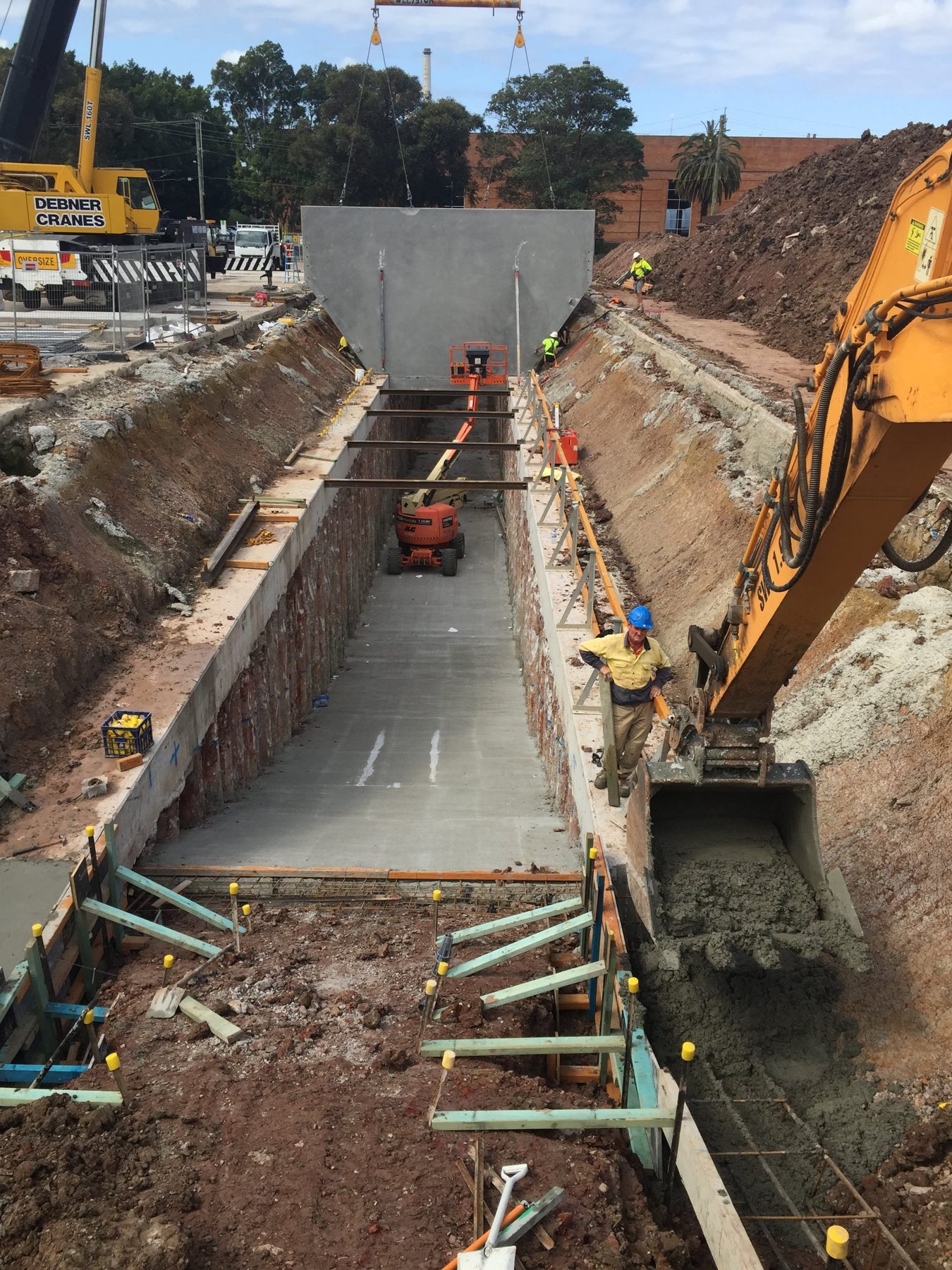 Rosehill in-ground storage excavation with walls